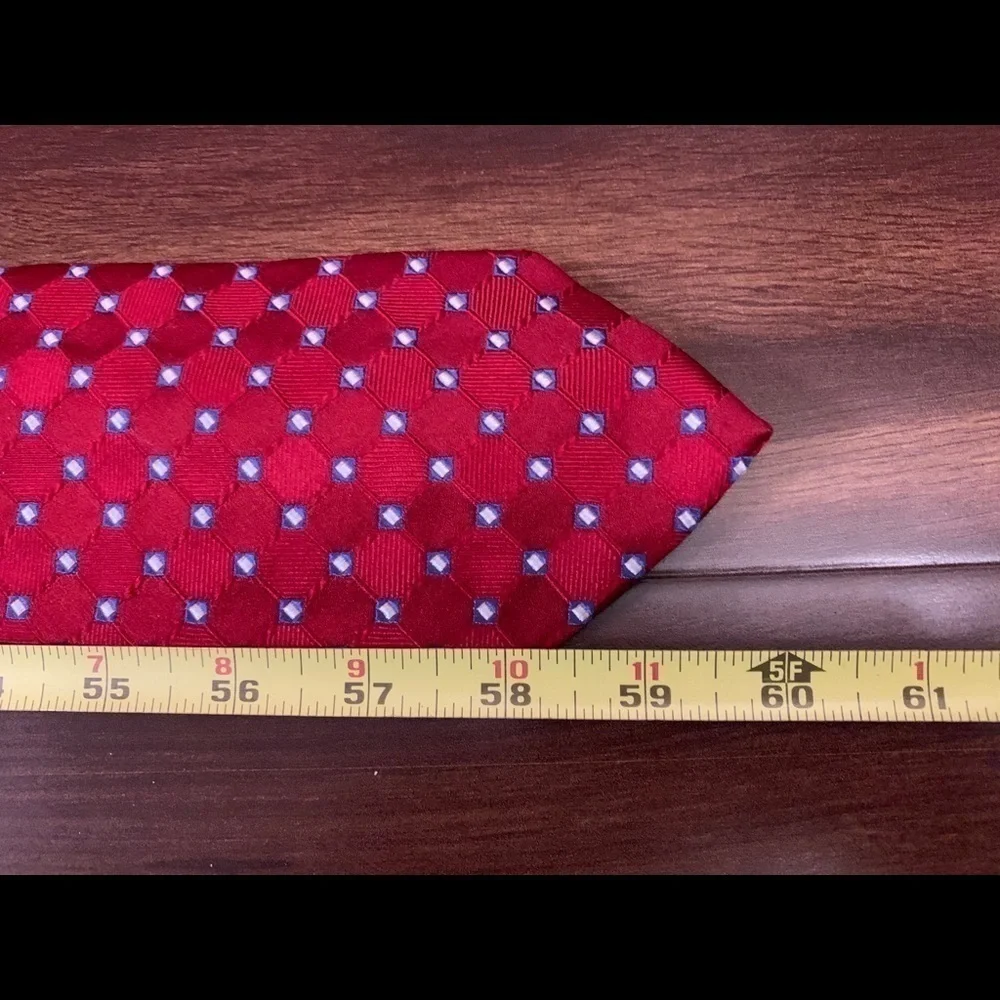 JOS. A. BANK Red 100% Silk Hand Made Necktie